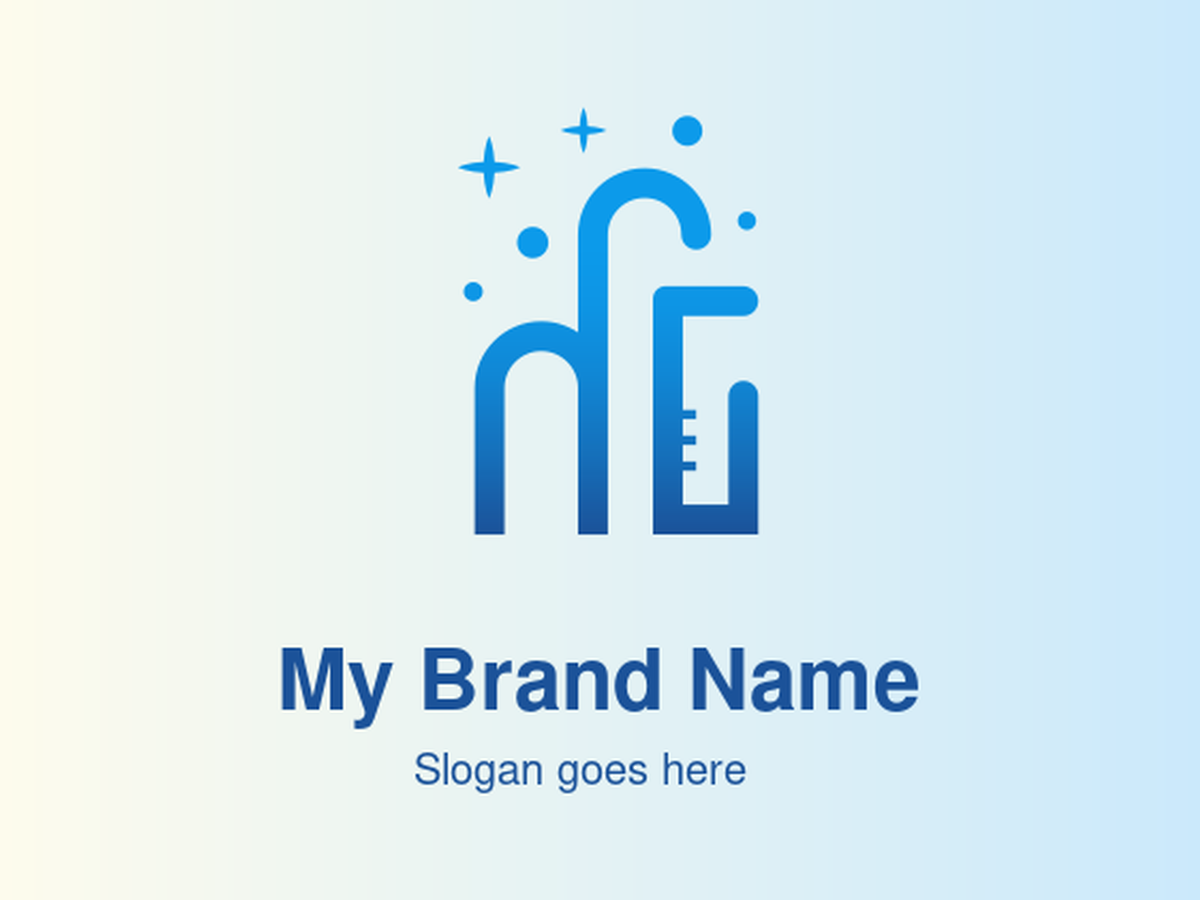 Blue Stage Magic Performer Hand Logo Design